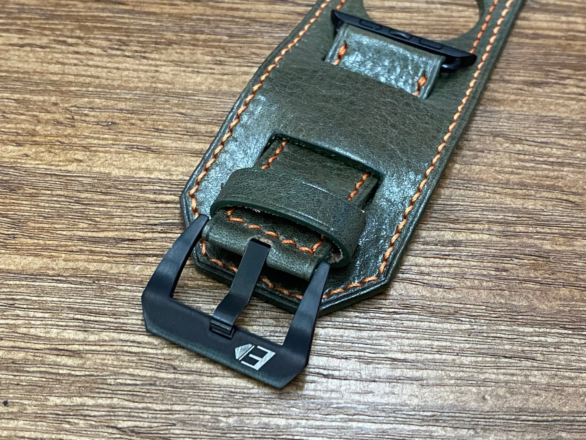Genuine Leather Apple Watch Band, Greyish Green iWatch Band for Series 6 44mm, Trendy Apple Watch straps, Smart Watch Band, Gift Ideas for him