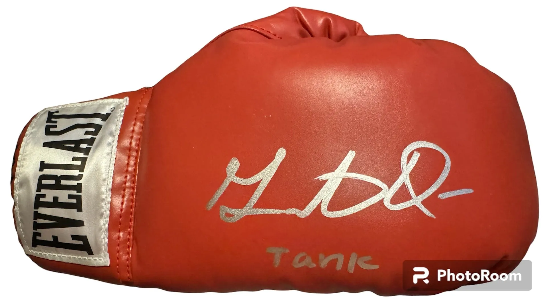 Gervonta "Tank" Davis Autographed signed Red everlast Boxing Glove COA