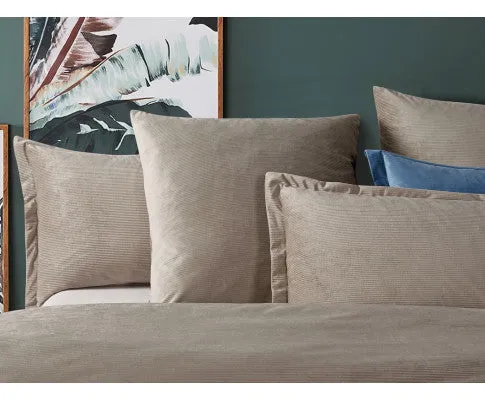 GIOIA CASA Corduroy Velvet Queen Bed Quilt Cover Set - MINK