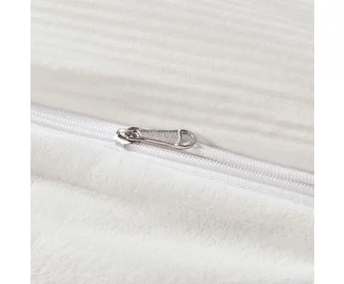 GIOIA CASA Corduroy Velvet Queen Bed Quilt Cover Set - WHITE