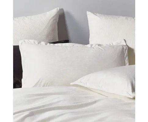 GIOIA CASA Corduroy Velvet Queen Bed Quilt Cover Set - WHITE