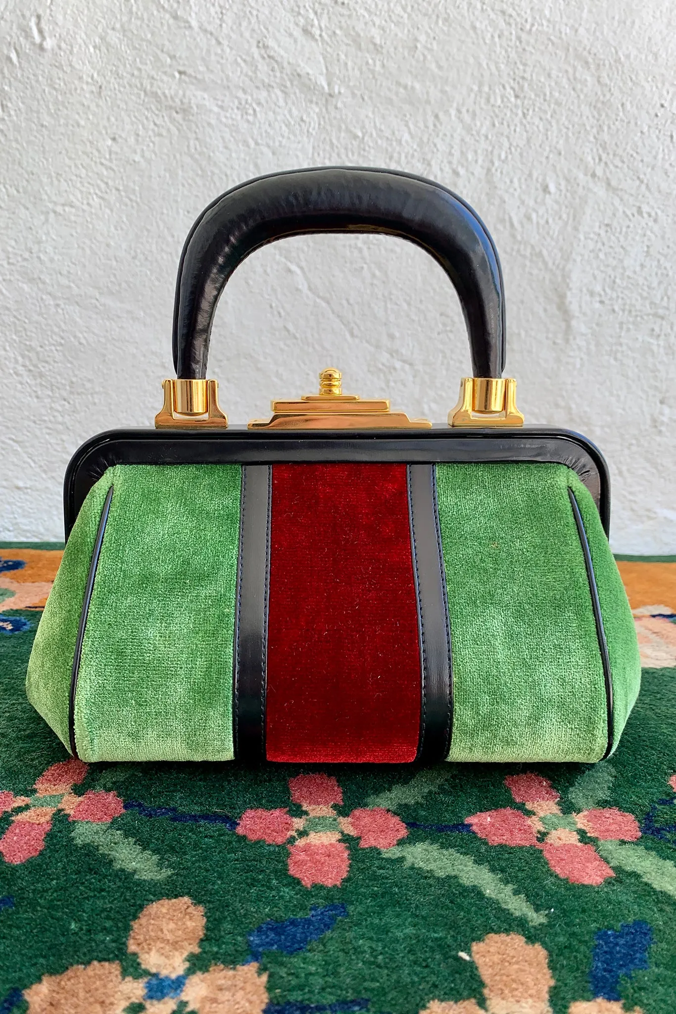 Green Velvet Mini Bagonghi Bag