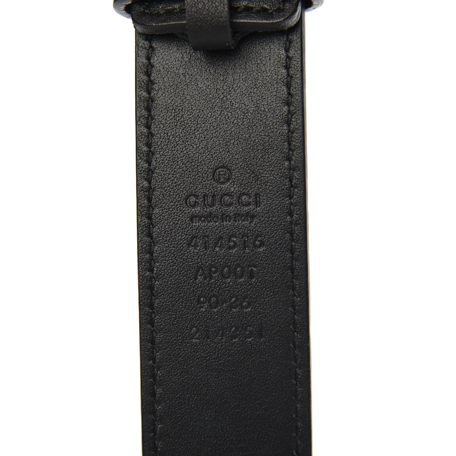 Gucci Black Belt with GG Buckle