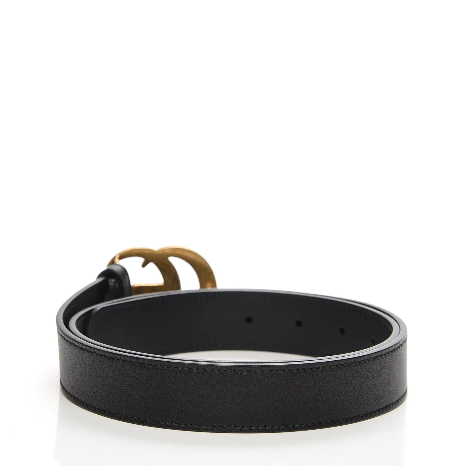 Gucci Black Belt with GG Buckle