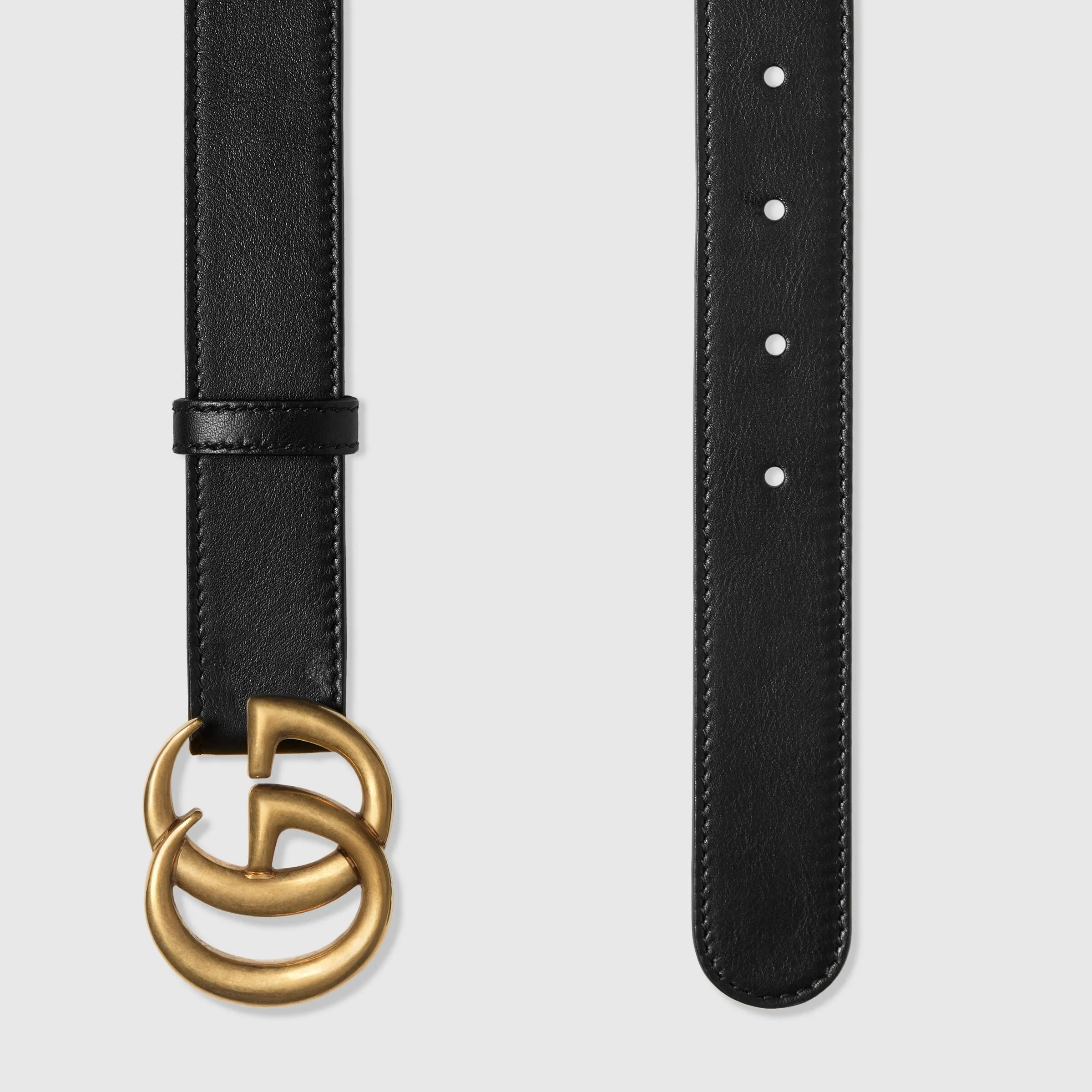 Gucci Black Belt with GG Buckle
