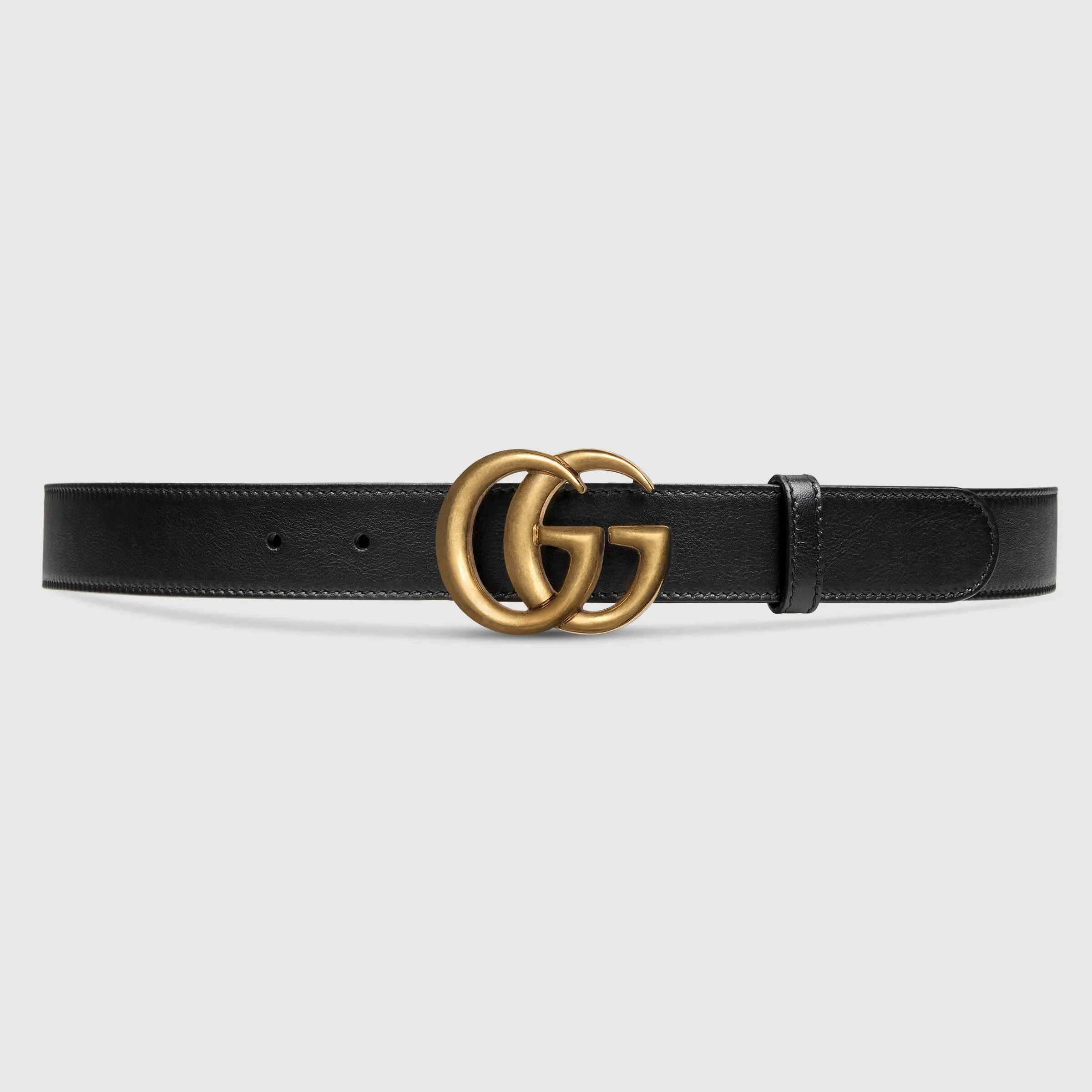 Gucci Black Belt with GG Buckle