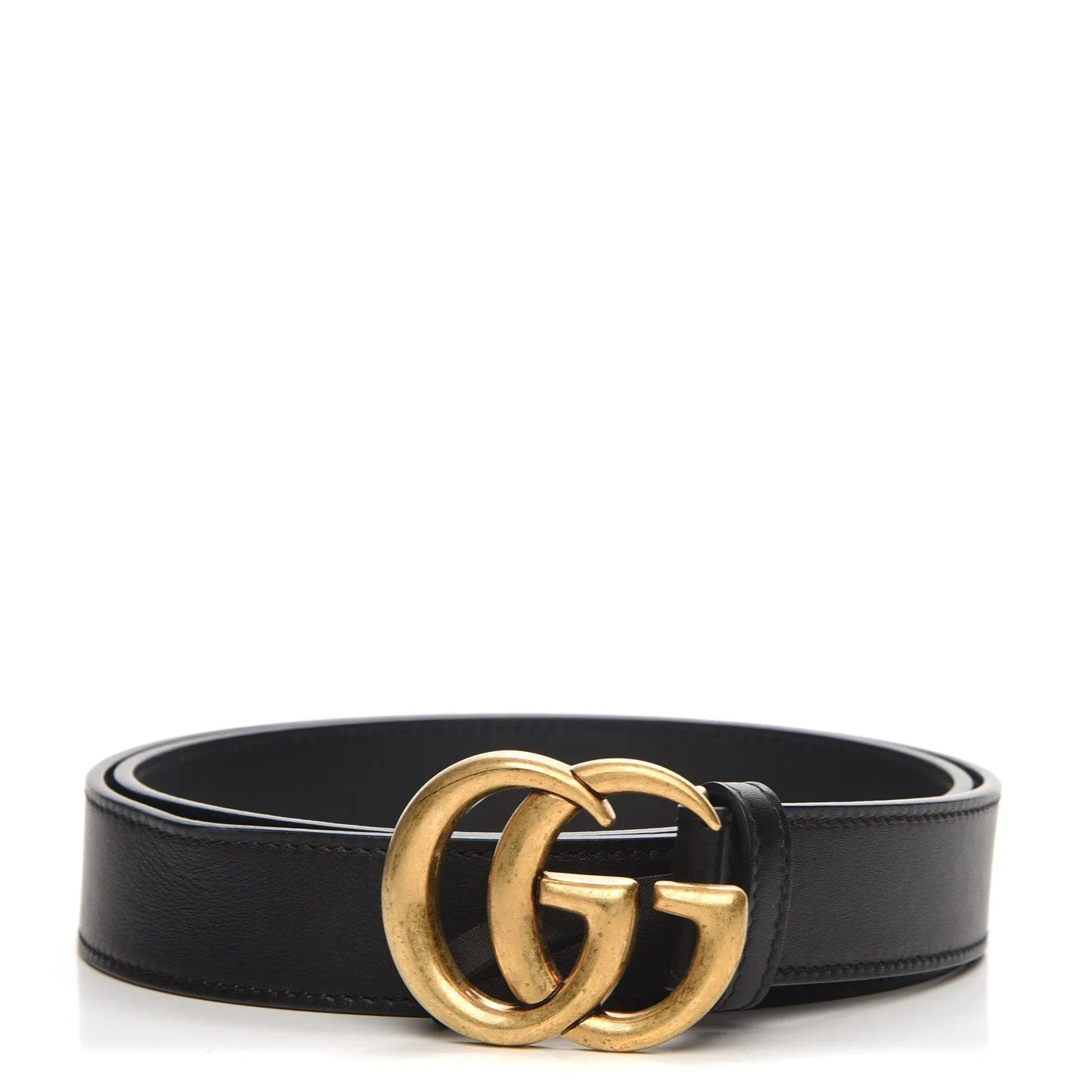 Gucci Black Belt with GG Buckle