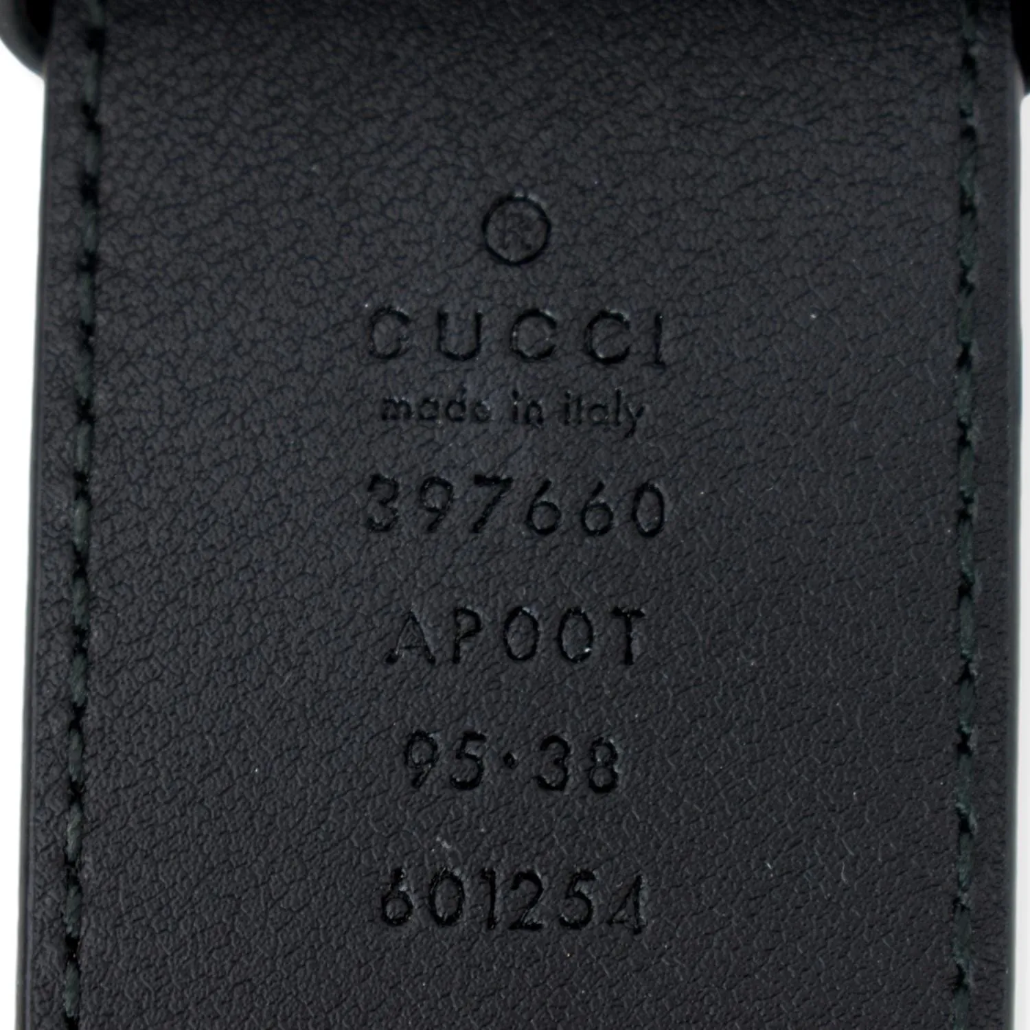GUCCI  Double G Buckle Leather Belt Black 397660