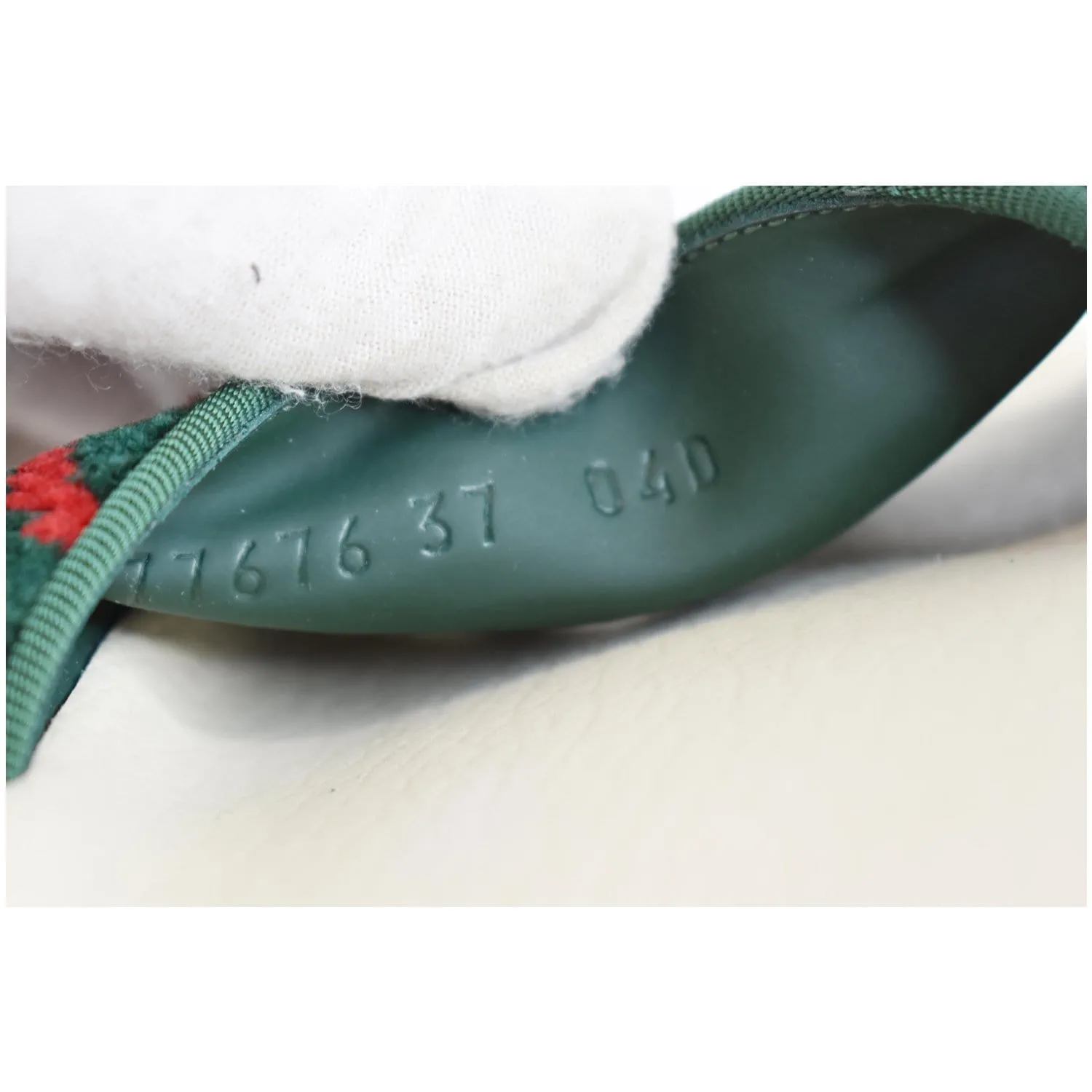 GUCCI Logo Velvet Monogram Slide Sandal 577676 Size 37 Green - Last Call