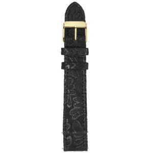 GV2 18mm Floral Embossed Suede Leather Strap