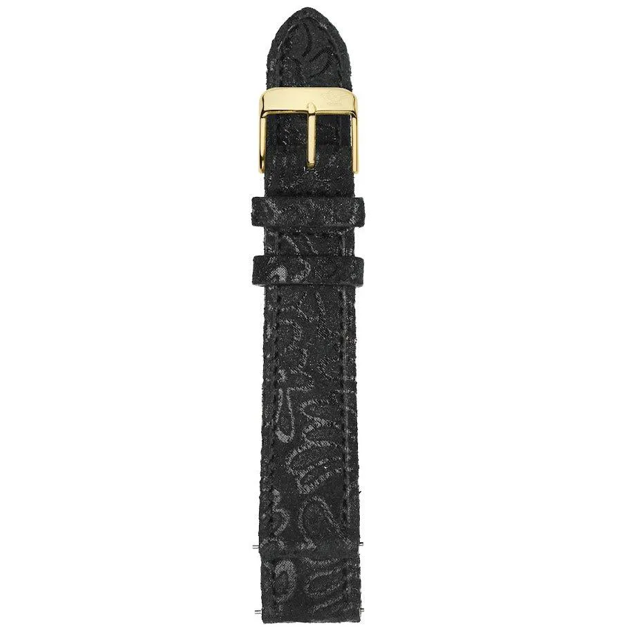 GV2 18mm Floral Embossed Suede Leather Strap