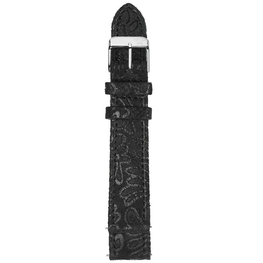 GV2 18mm Floral Embossed Suede Leather Strap