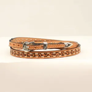 HATBAND 3/8"-1/4" TAPERED EMB LACED EDG NT