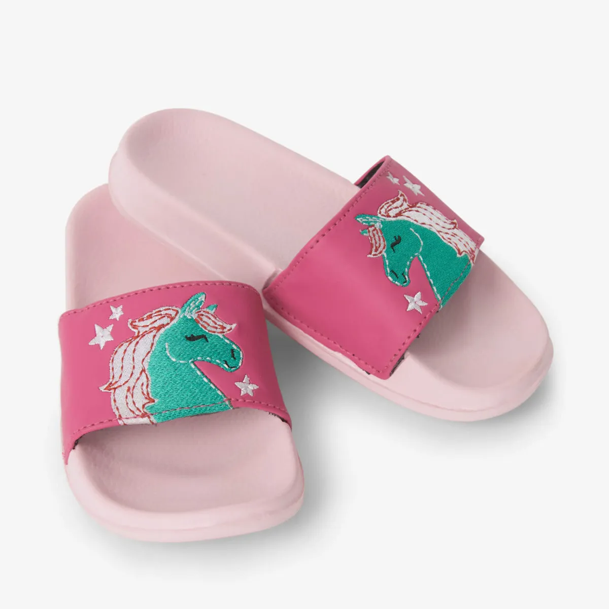 Hatley Slide On Sandals - Playful Horses