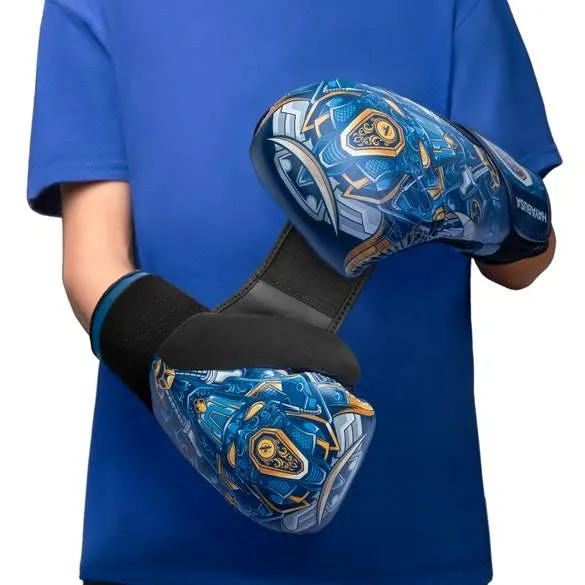 Hayabusa® S4 Youth Graphic Boxing Gloves -  Blue Robot