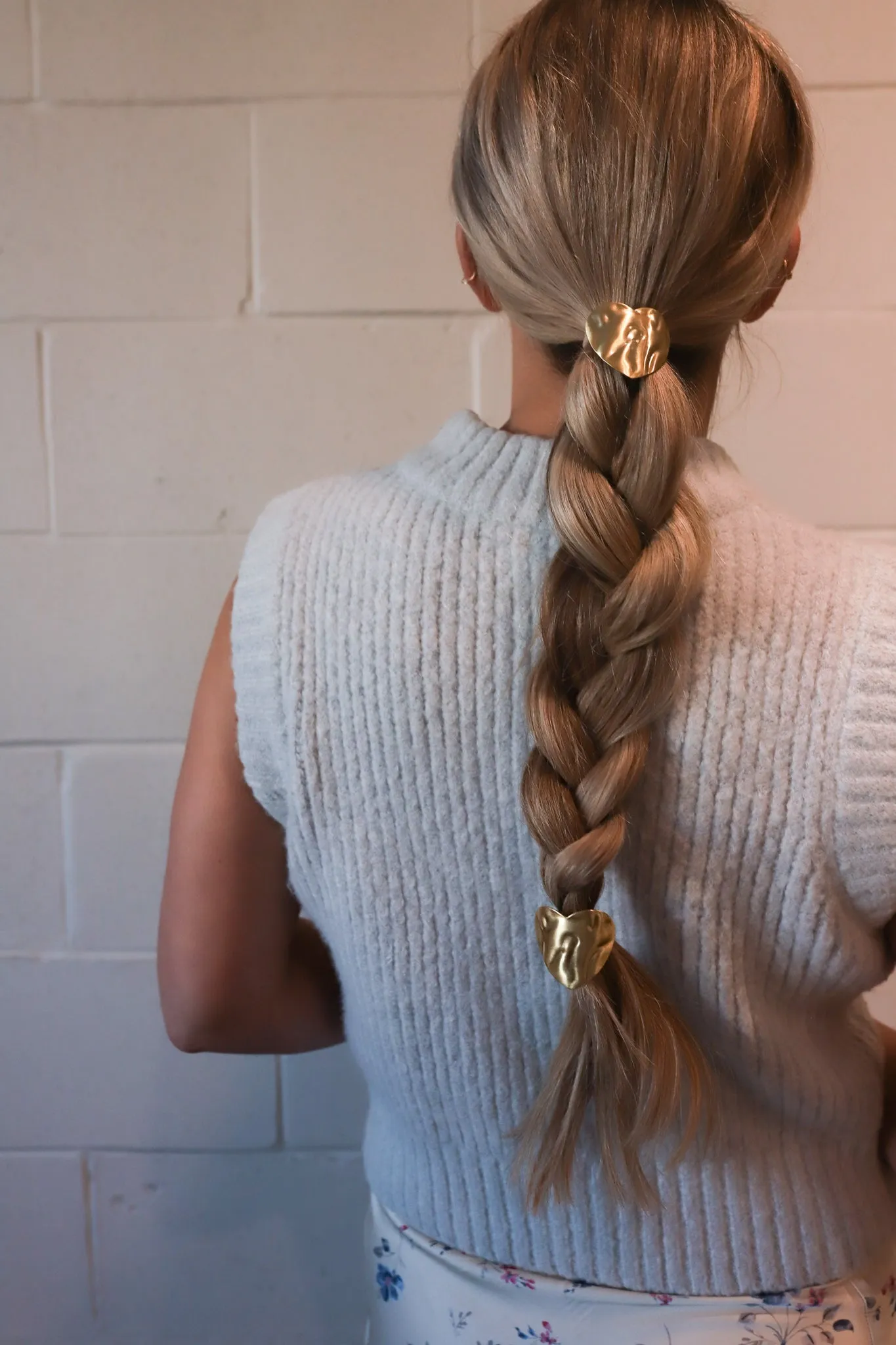 HEART PONYTAIL CUFF ( GOLD   SILVER )