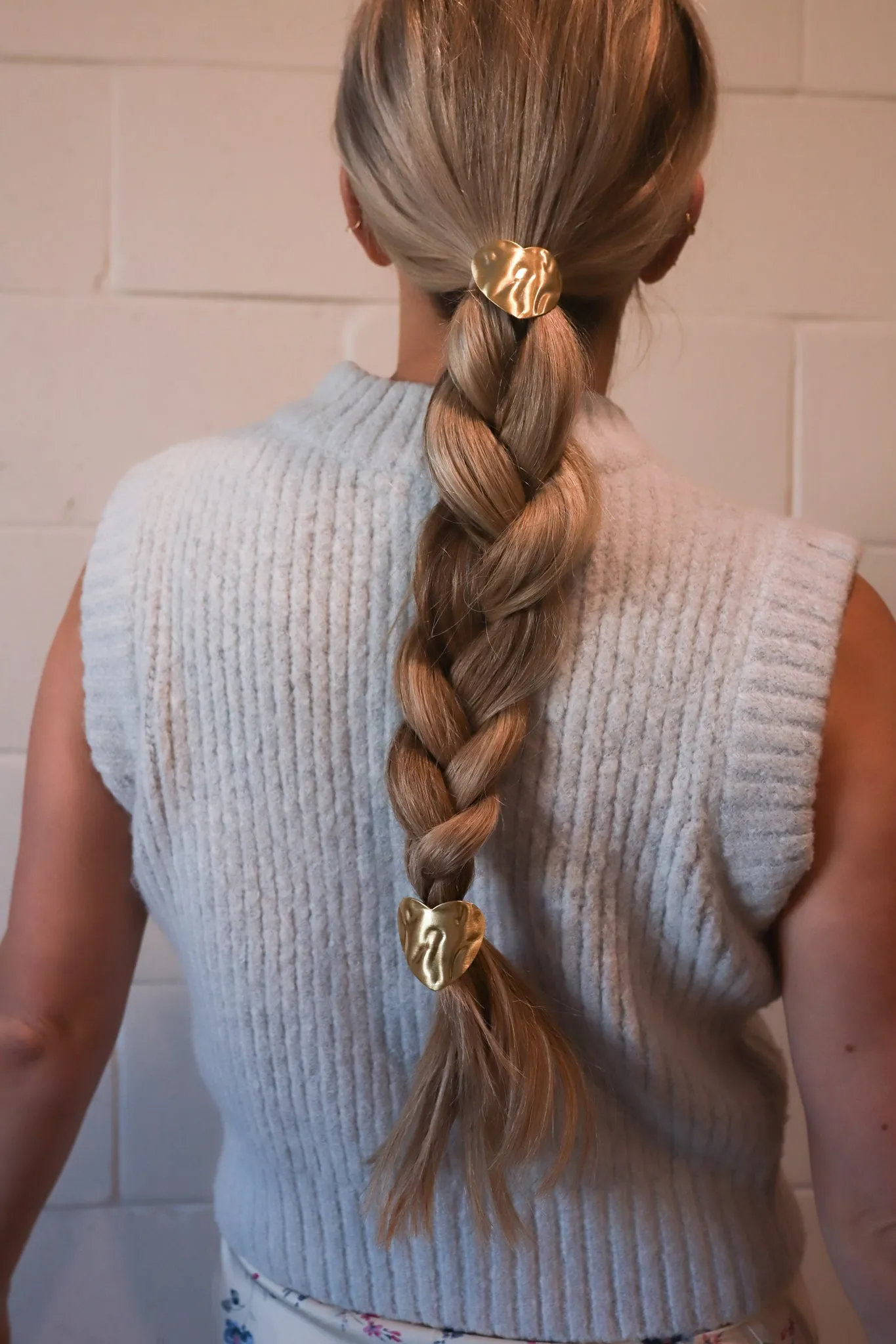 HEART PONYTAIL CUFF ( GOLD   SILVER )