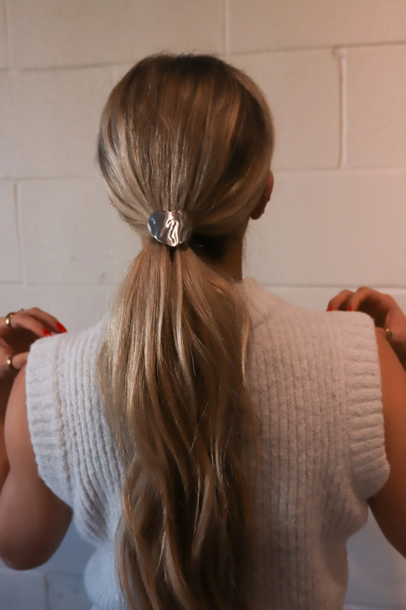 HEART PONYTAIL CUFF ( GOLD   SILVER )