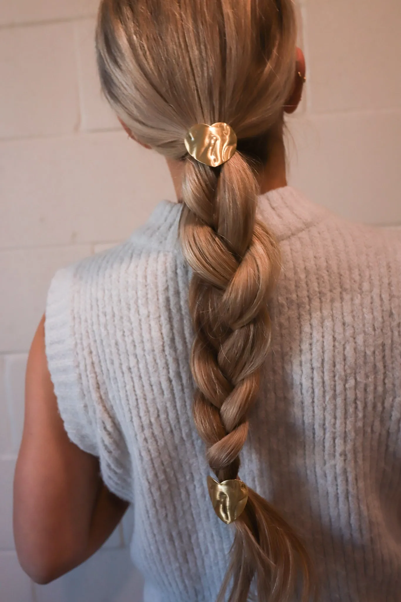 HEART PONYTAIL CUFF ( GOLD   SILVER )