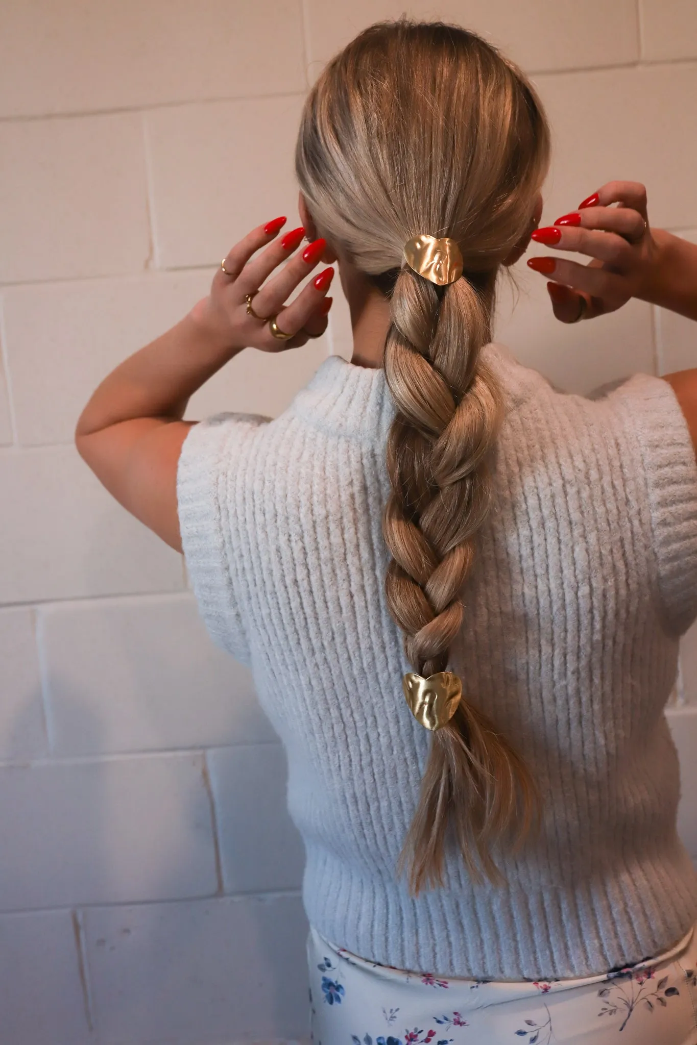 HEART PONYTAIL CUFF ( GOLD   SILVER )