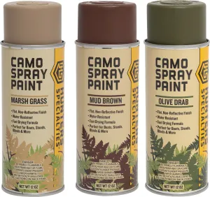 Hunters Specialties Camo Spray Paints - Non-Reflective Finish Water Resistant Fast Drying Paint 12 Oz Spray Cans (3 Pack)