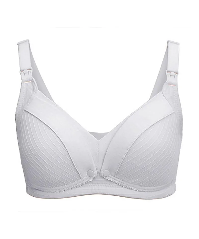 iLoveSIA 2-Pack Nursing Bra Front Button/Clip Open Maternity Underwear