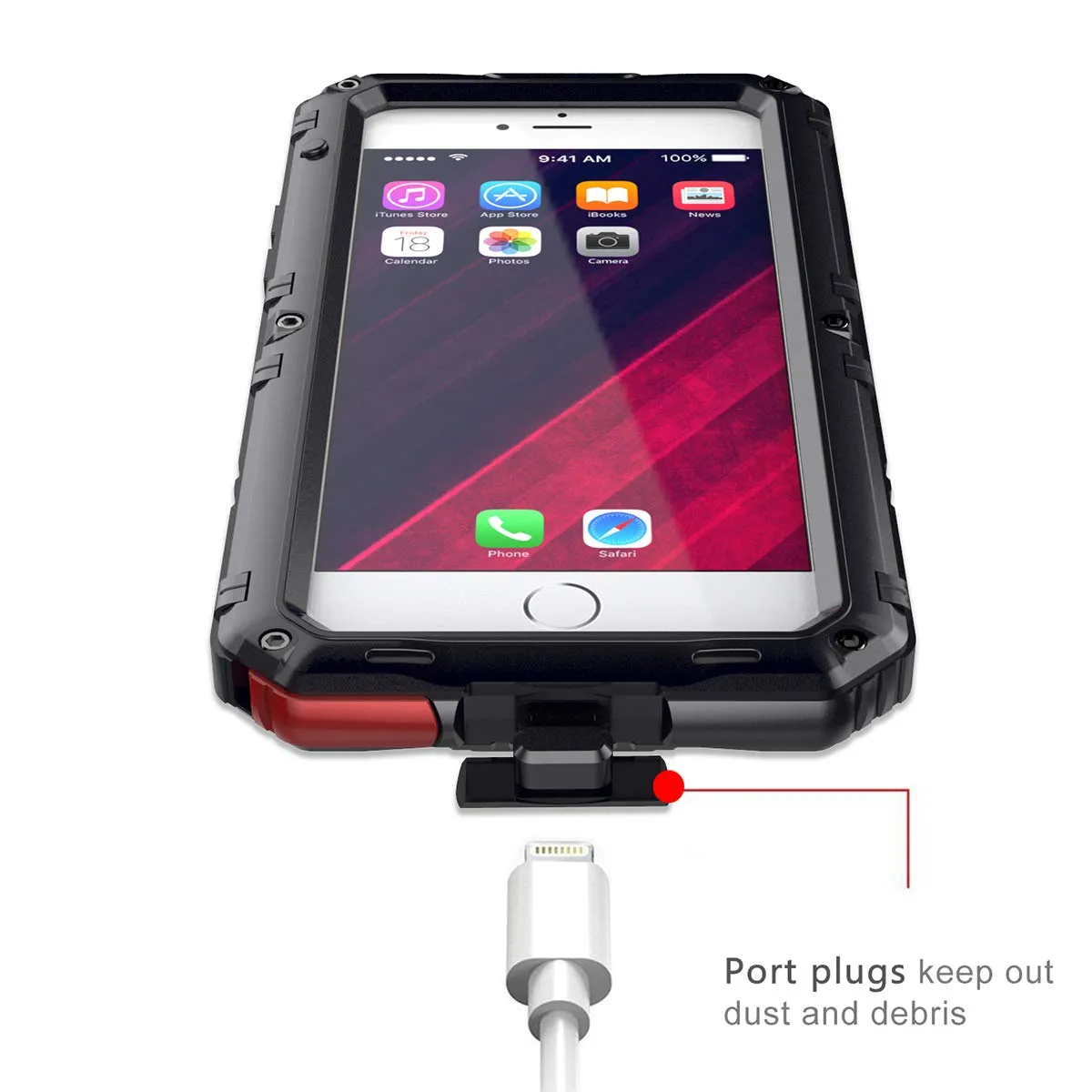 iPhone 6 Plus/6S Plus Waterproof Case, AICase IP68 Underwater Protective Cover Metal Shockproof Shell Built in Screen Protector for iPhone 6 Plus/ 6S Plus