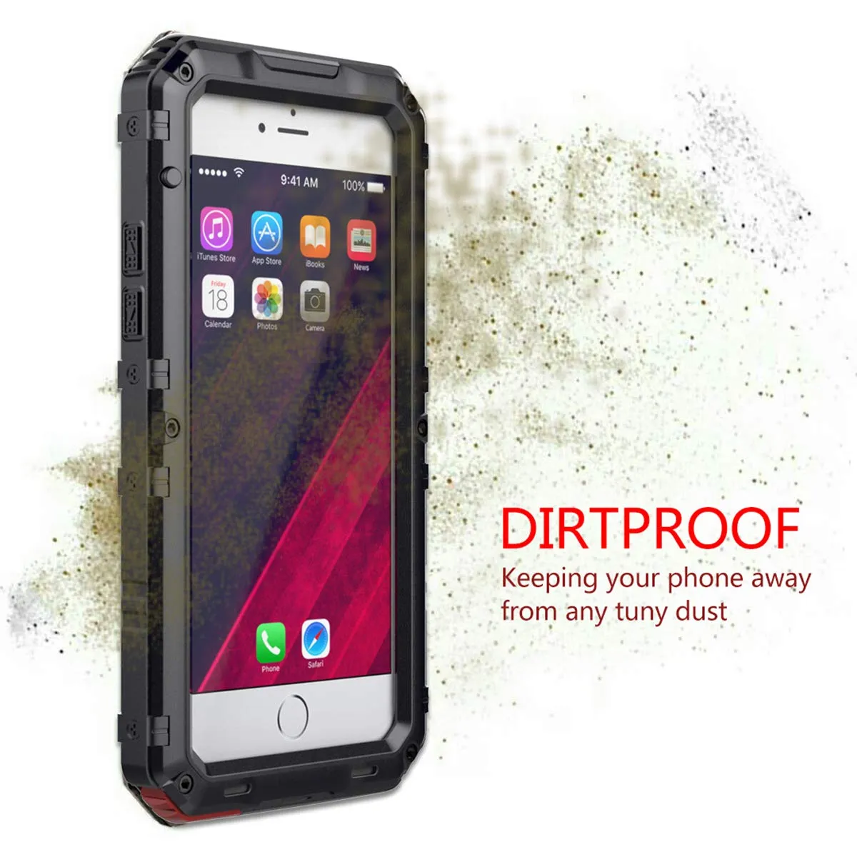 iPhone 6 Plus/6S Plus Waterproof Case, AICase IP68 Underwater Protective Cover Metal Shockproof Shell Built in Screen Protector for iPhone 6 Plus/ 6S Plus