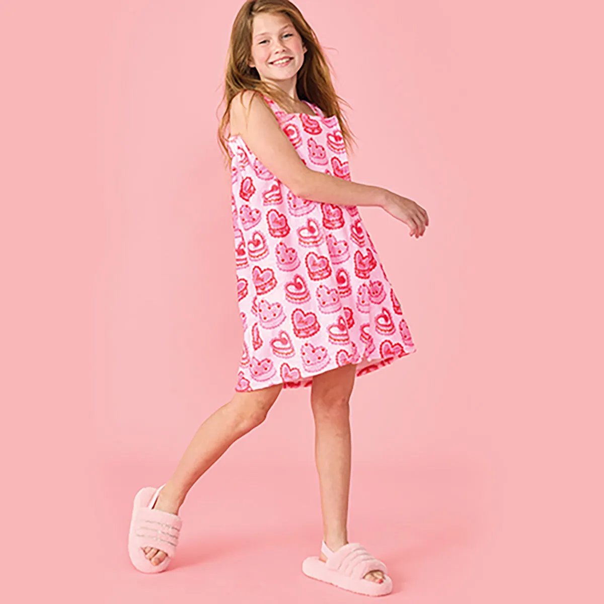 iscream- Pink Rhinestone Slippers