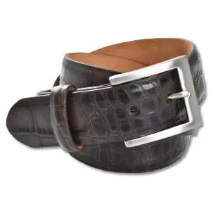 Italian Leather Embossed Croc Belt