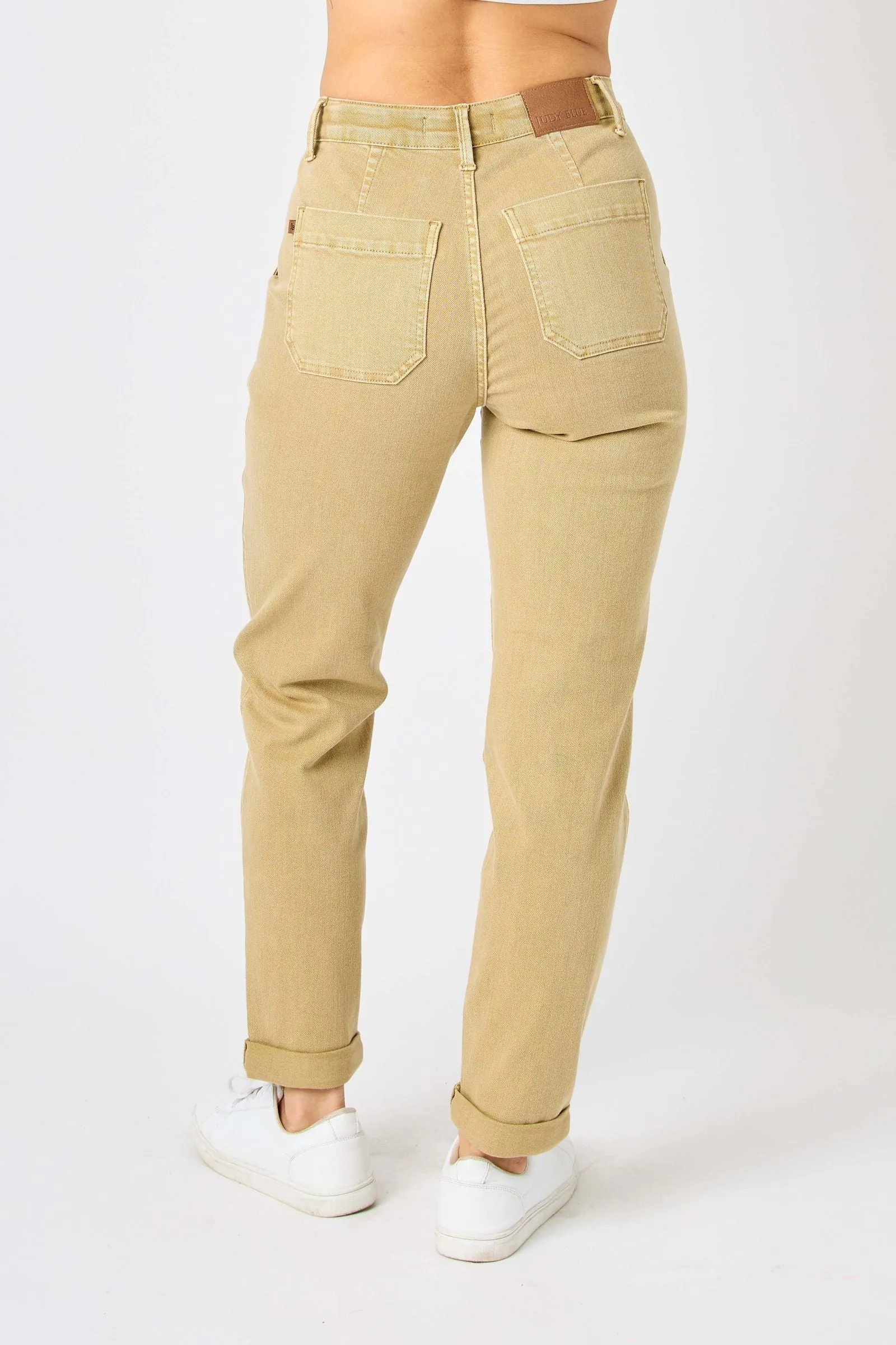 Judy Blue Airplane Mode High Waist Vintage Jogger In Khaki Pants