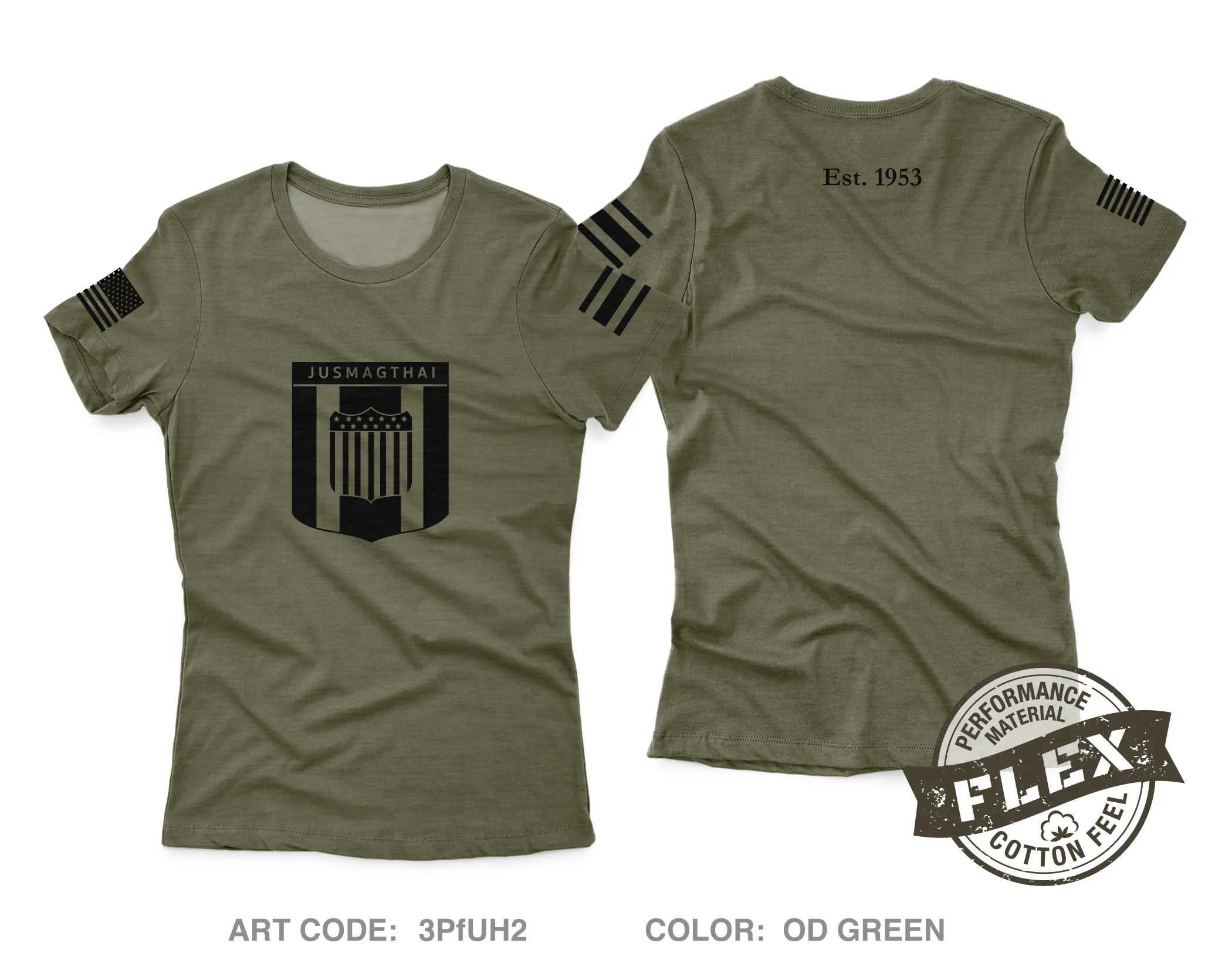 JUSMAGTHAI Women's SS Flex Performance Tee - 3PfUH2