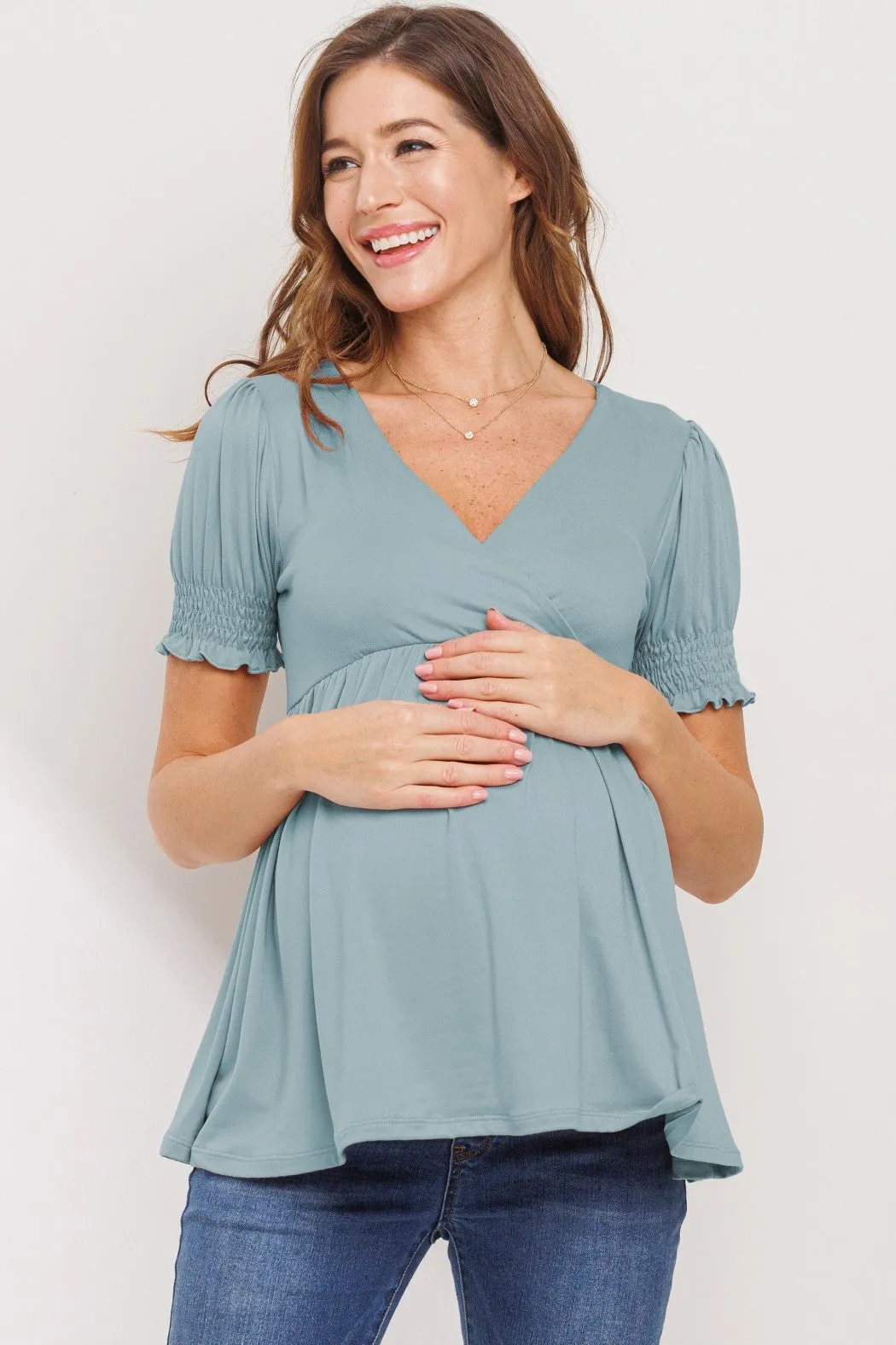 Karlee Deep V-Neck Blouse