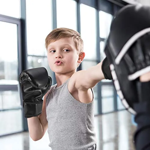 Kids Boxing Gloves, Sparring Gloves for Kids 3-15, Youth Training Gloves with Junior Punch PU Leather, Kids Boxing Gloves for Punching Bag, Kickboxing, Muay Thai, MMA