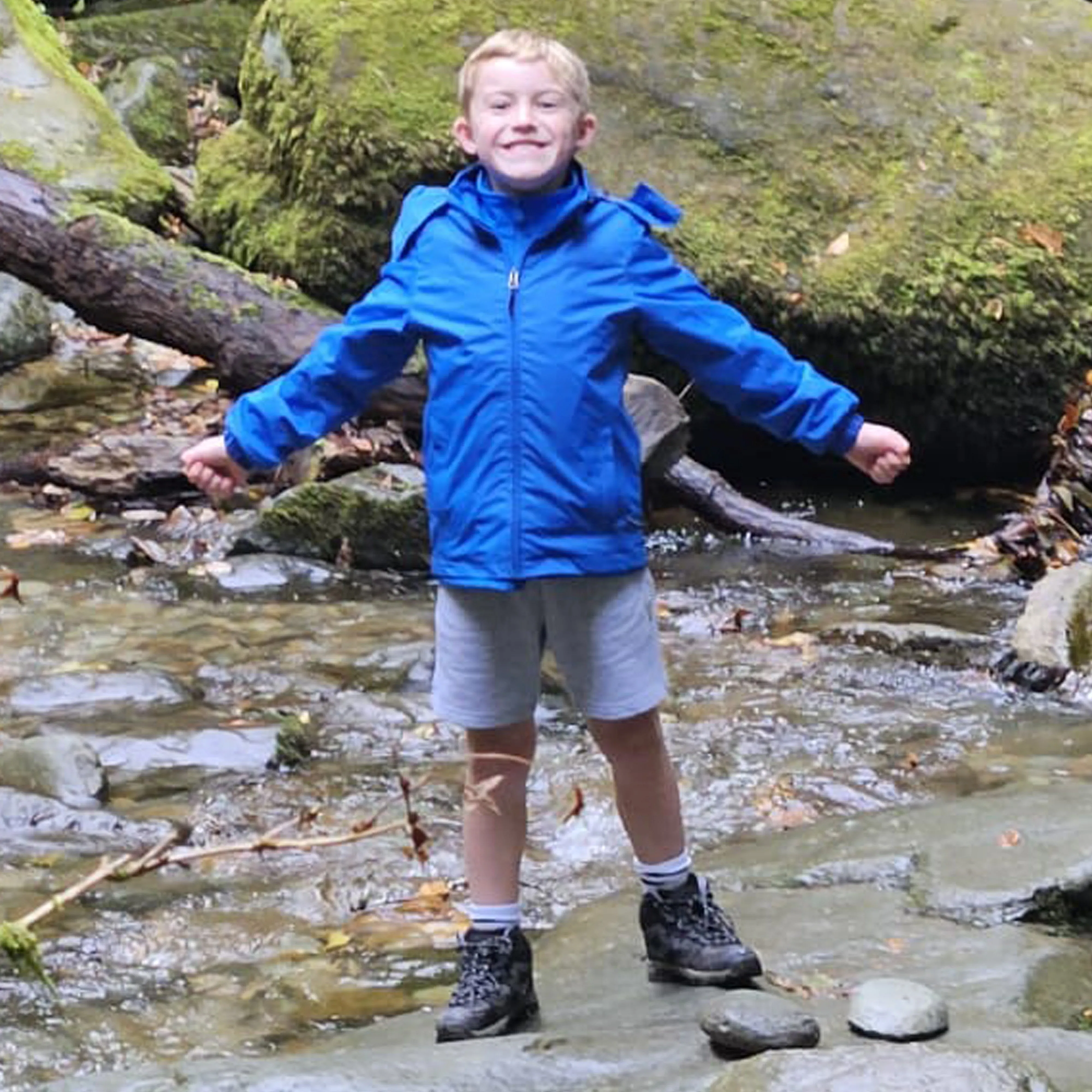 Kids Waterproof Rain Jacket - Navy