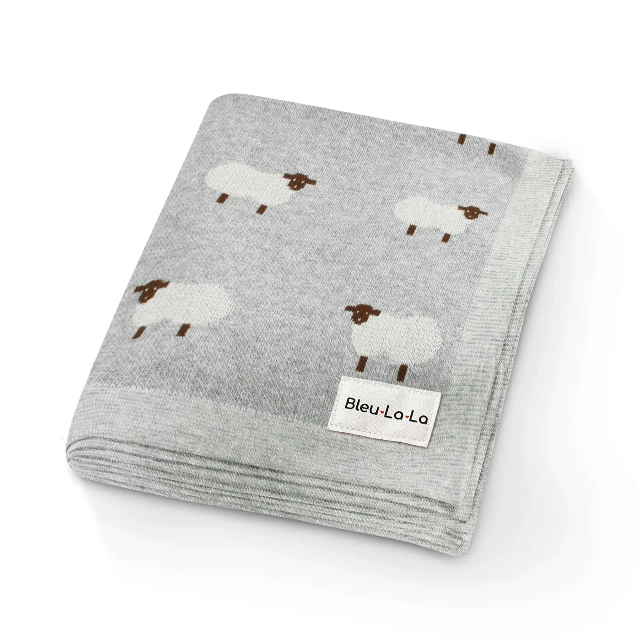 Knit Lamb Blanket | Grey