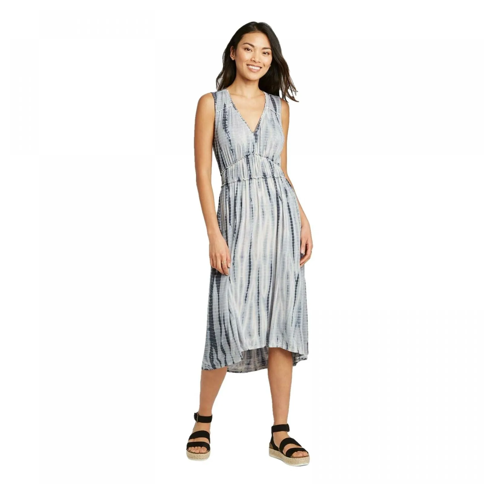 Knox Rose Women's Tie Dye Sleeveless Knit Midi Dress
