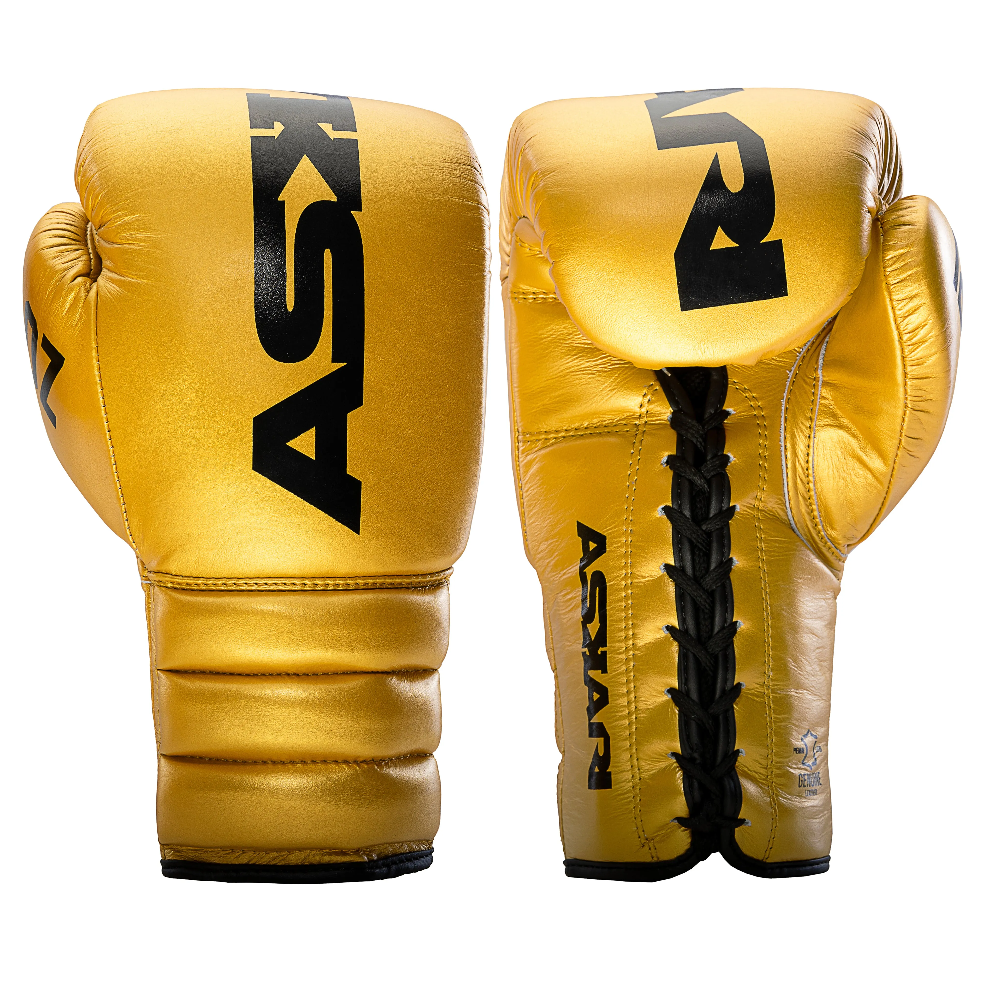 LACE UP PROFFESIONAL BOXING GLOVES [GOLD]
