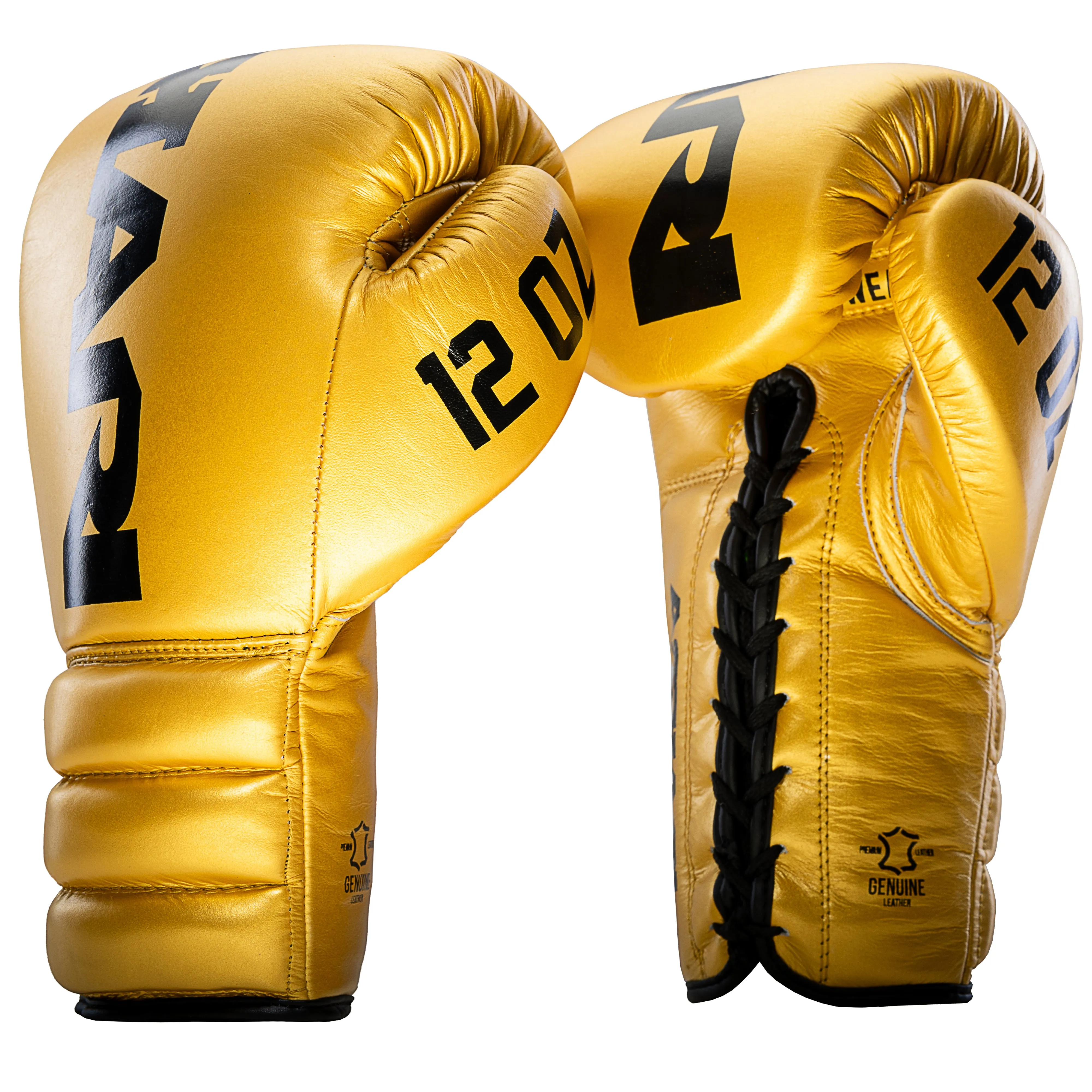 LACE UP PROFFESIONAL BOXING GLOVES [GOLD]