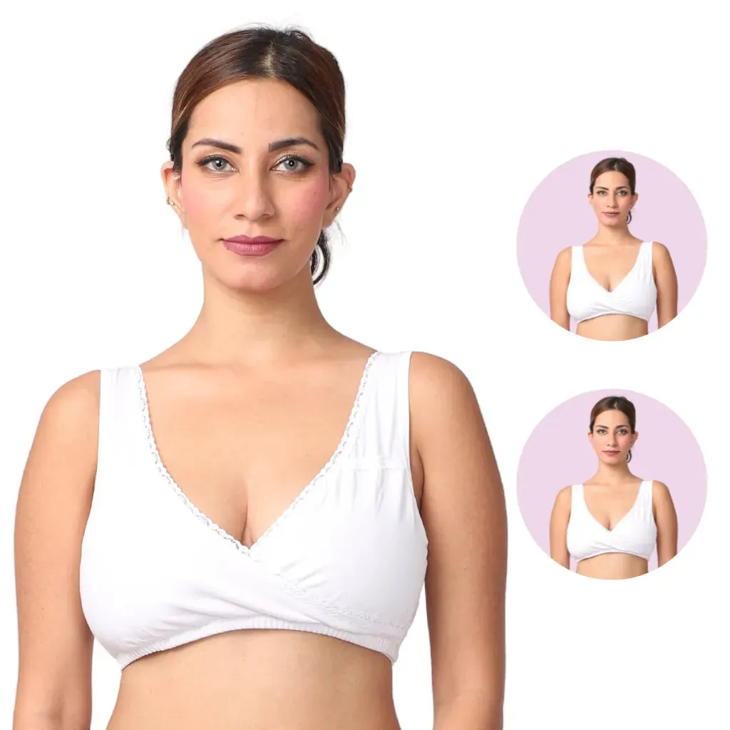 Leakproof Sleep Nursing Bra | Soft & Firm Elastic | 2-Pack