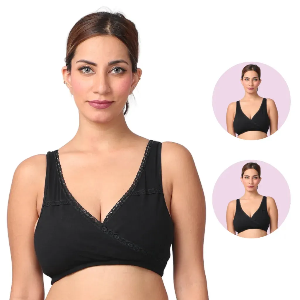 Leakproof Sleep Nursing Bra | Soft & Firm Elastic | 2-Pack