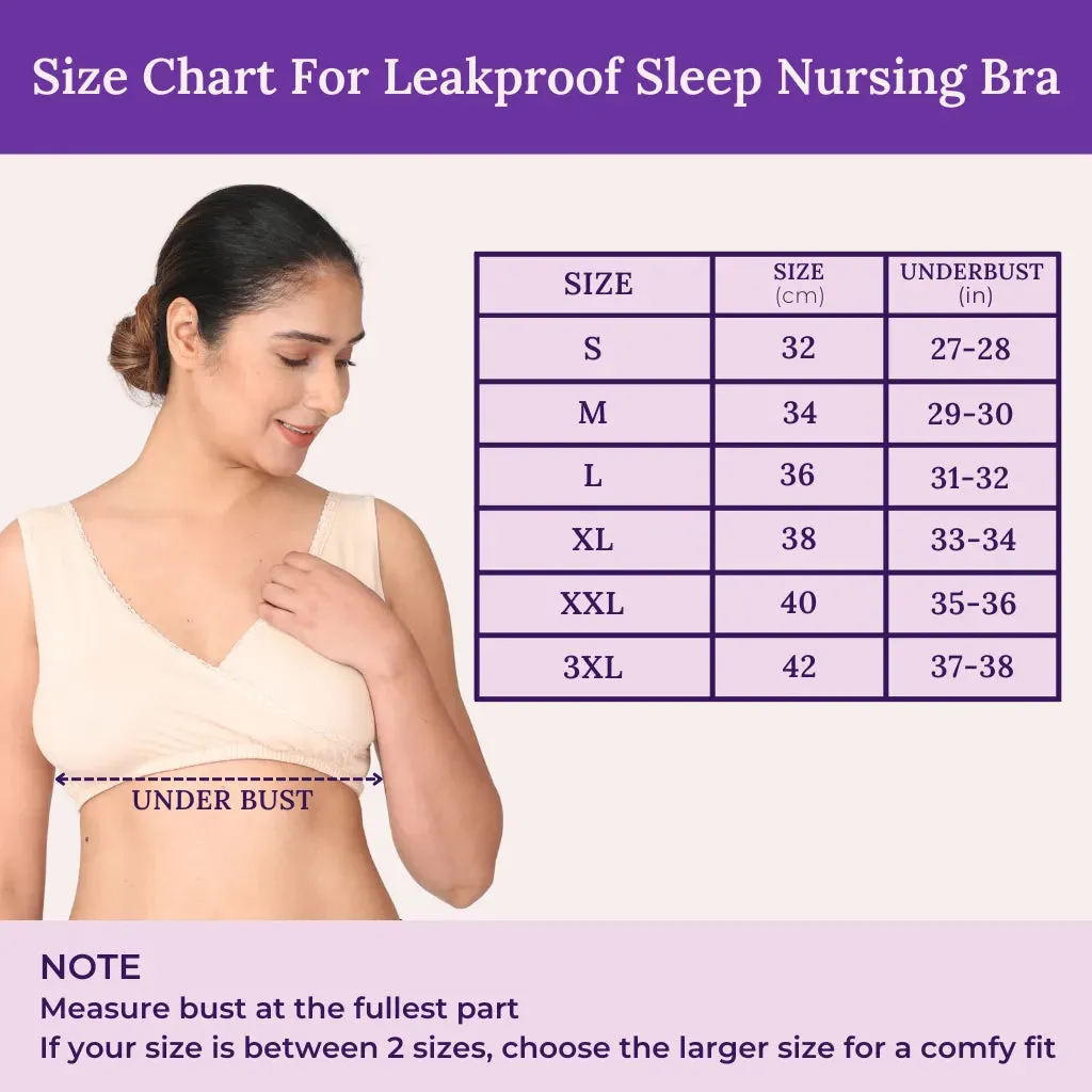 Leakproof Sleep Nursing Bra | Soft & Firm Elastic | 2-Pack