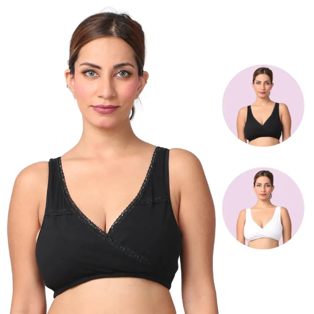Leakproof Sleep Nursing Bra | Soft & Firm Elastic | 2-Pack