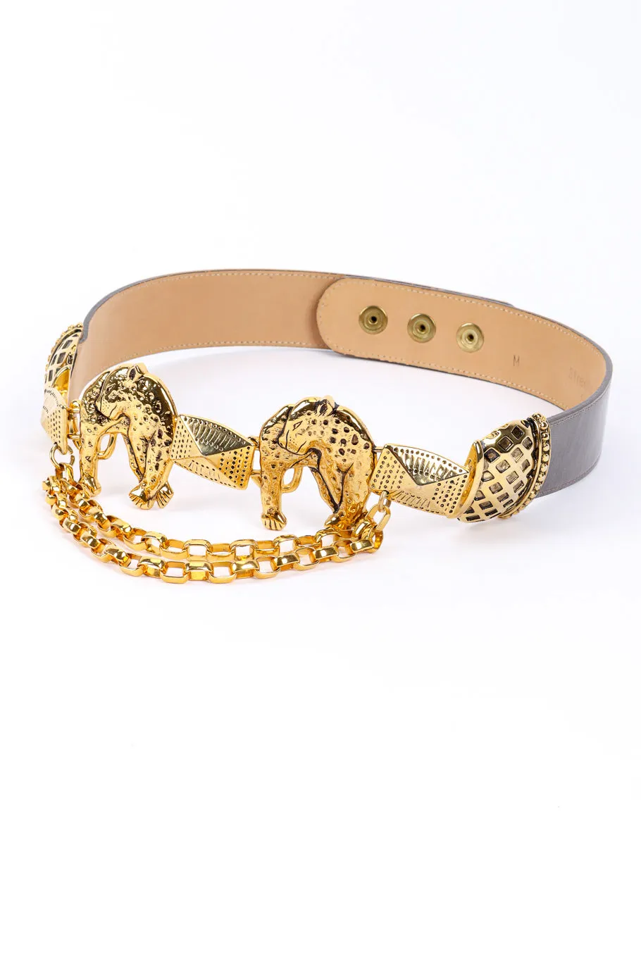 Leopard Buckle Chain Drop Belt