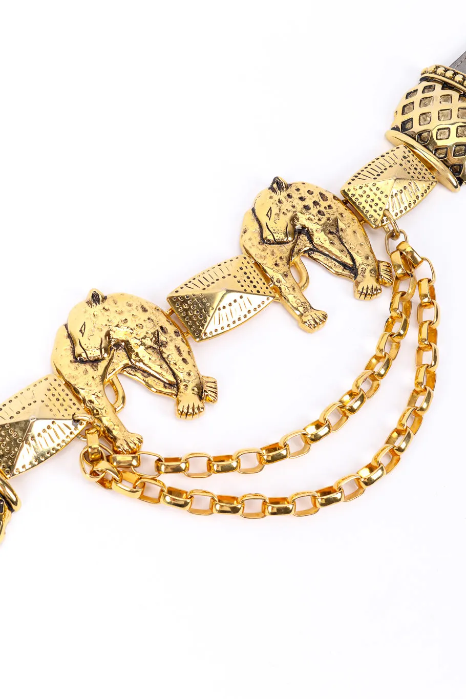 Leopard Buckle Chain Drop Belt