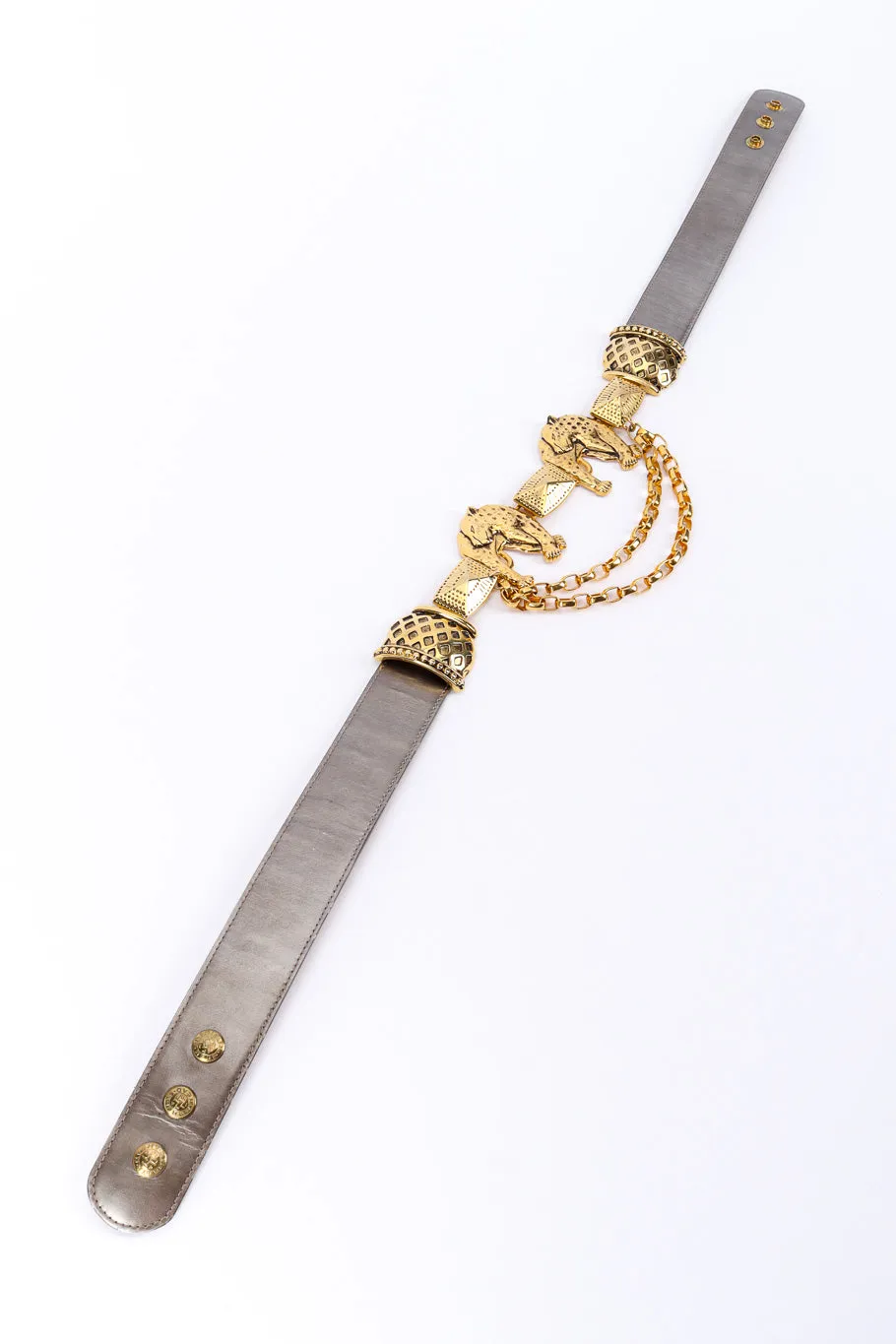 Leopard Buckle Chain Drop Belt