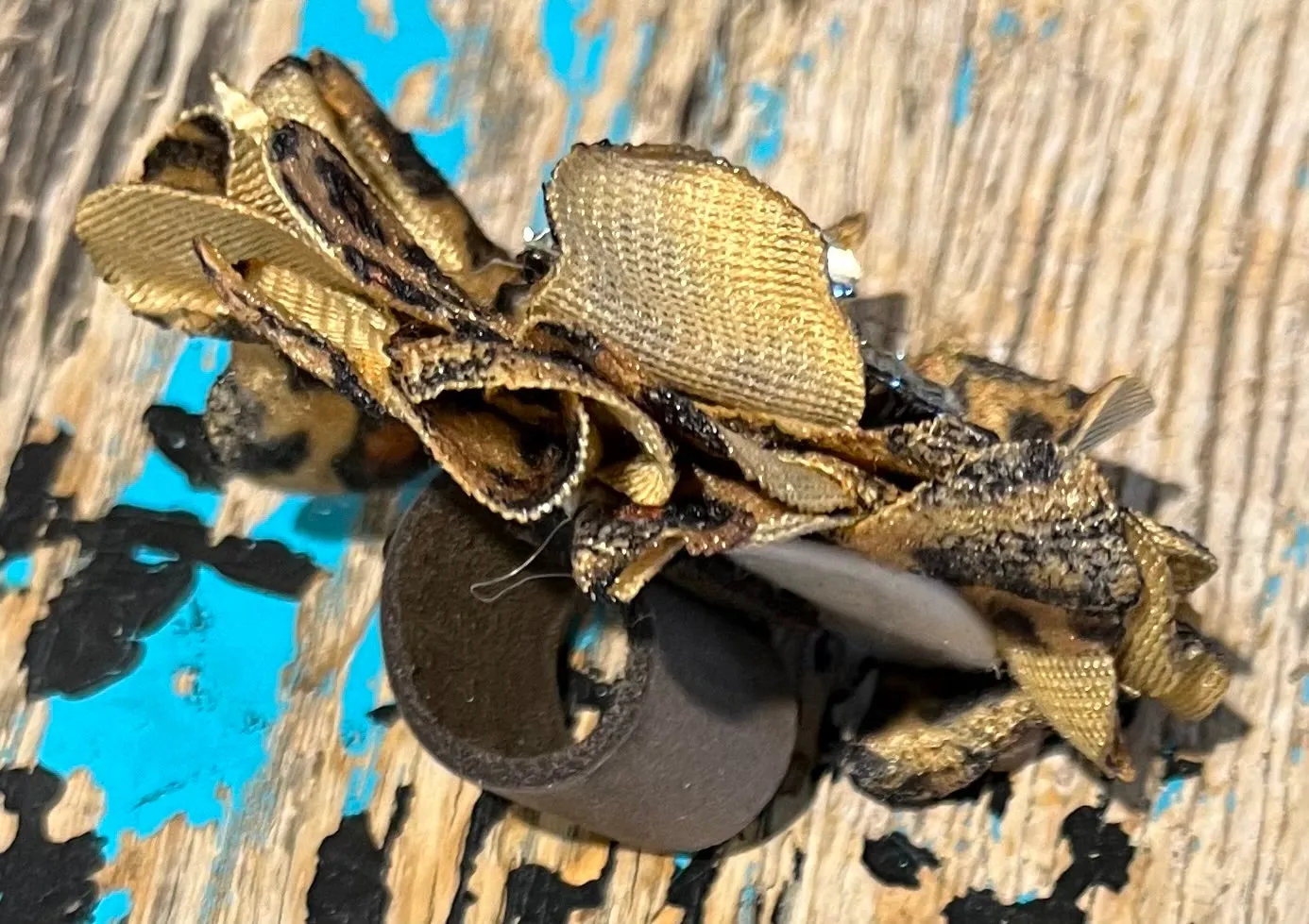 Leopard Flower Scarf Slide