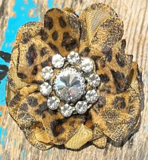 Leopard Flower Scarf Slide