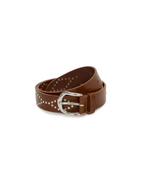 Liliana Belt in Cognac/Silver