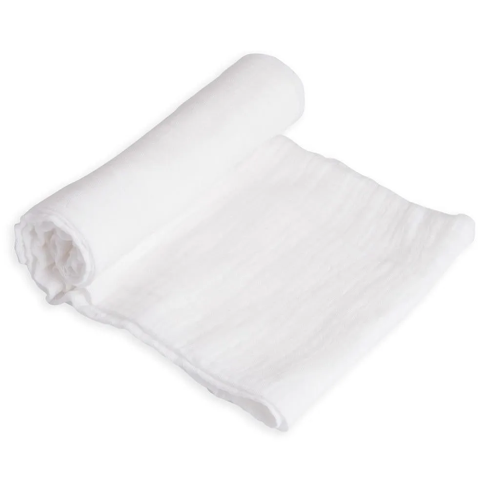 Little Unicorn Cotton Muslin Single Swaddle (White)
